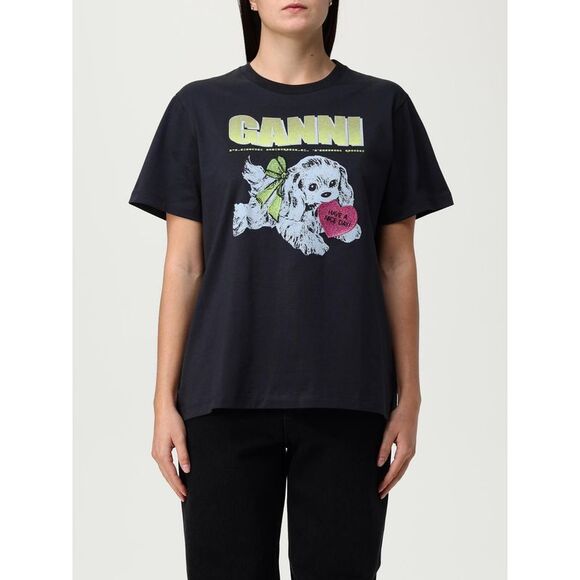 Ganni T-Shirt Woman Grey